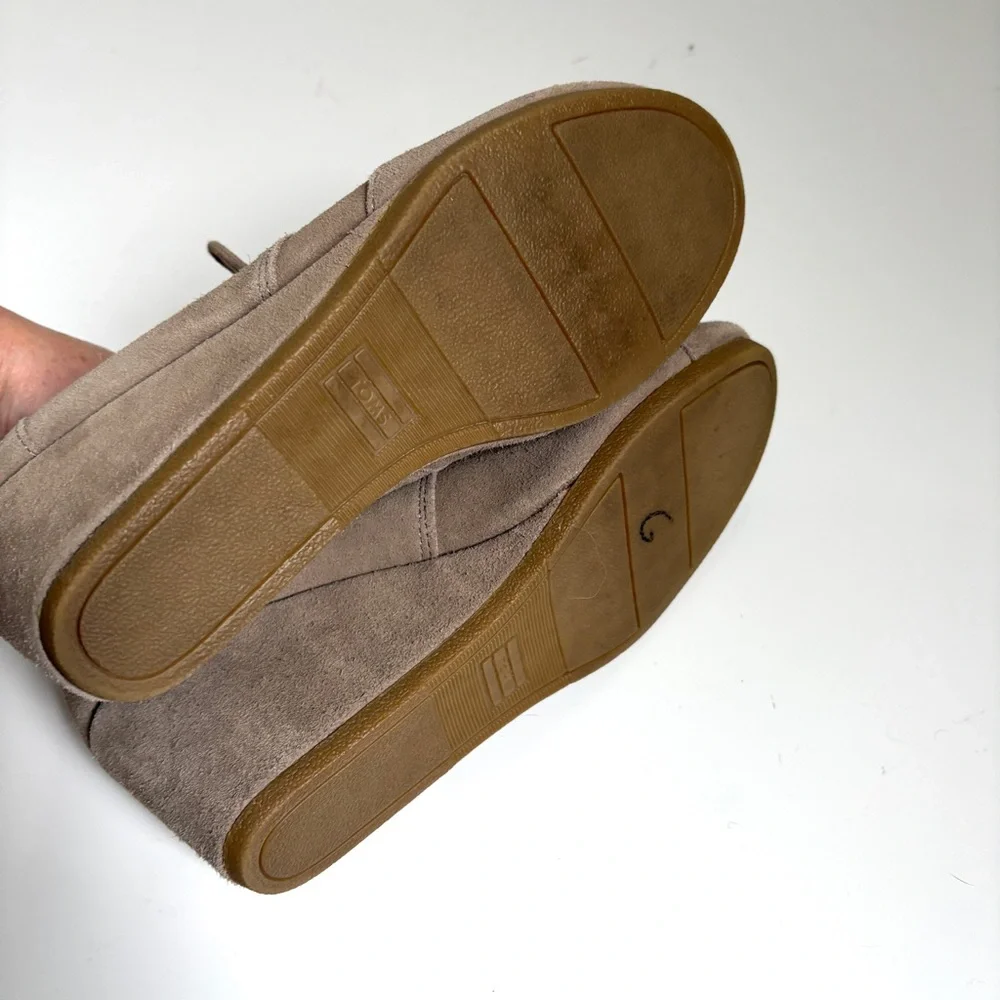 Toms | Women’s Brown Tan Suede Lace Up Tie Desert Wedge Ankle Boot Size 9 - Picture 7 of 7